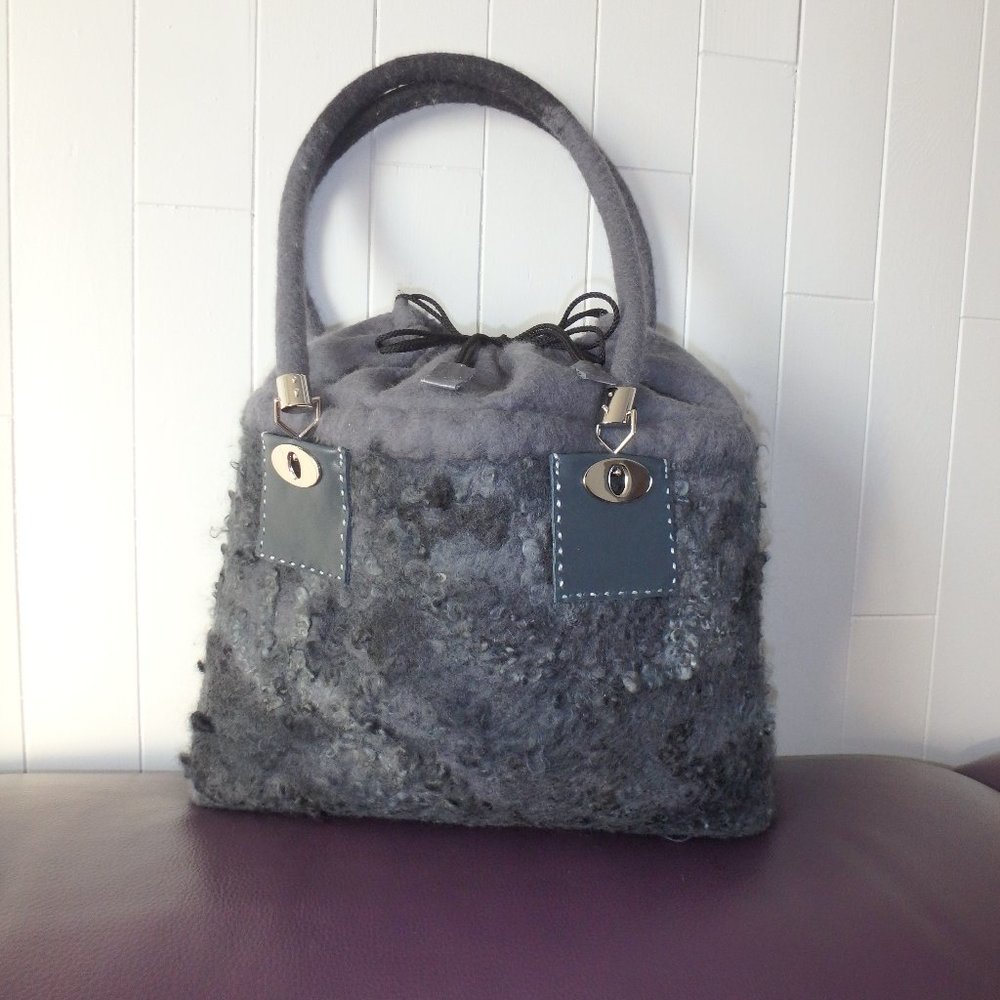 Handmade, one of a kind, felted  purse.